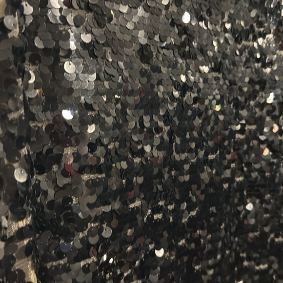 Zara Black Sleeveless Sequin Blouse Top - small - Picture 3 of 4